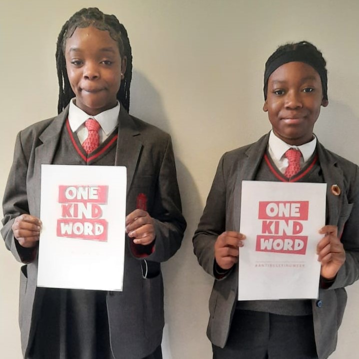 CardinalPoleRC's tweet photo. Last week was #antibullyingweek. Using @ABAonline #OneKindWord campaign to raise awareness of bullying and highlight ways to prevent and respond to it, we discussed the effect that #OneKindWord can have and how each individual can spread a little kindness?

#hackneyschools https://t.co/vg8oq1dJEE