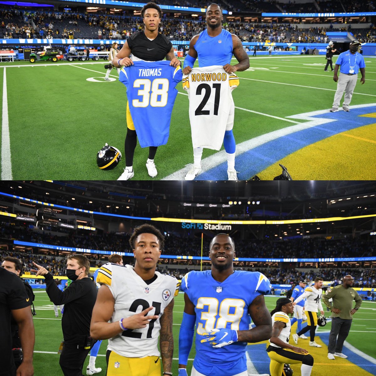 Sunday Night football watching two Grizzlies play!!!  <a href="/trenorwood_3/">Tre Norwood</a> <a href="/ItsJustKon/">Kiondre Thomas</a>