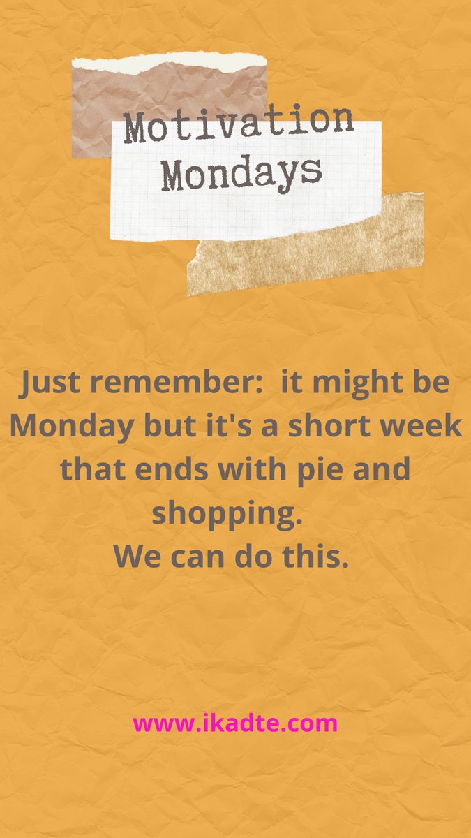 Here's to a productive short week! #mondaymotivation #wecandothis