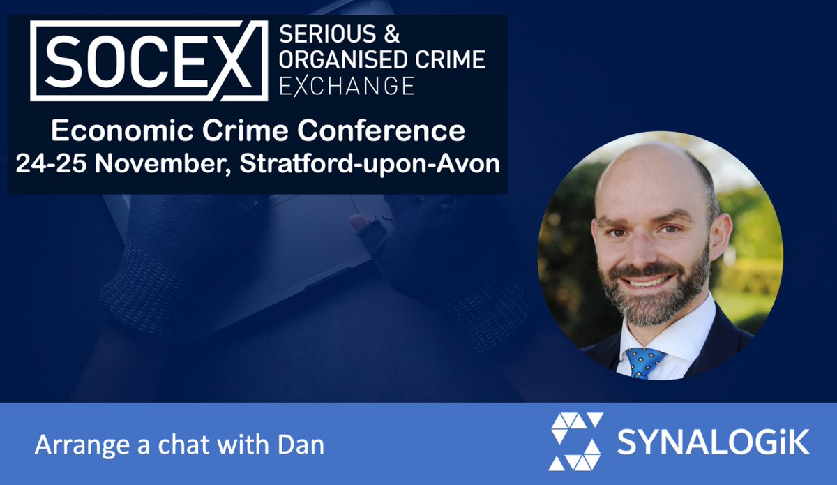 synalogik's tweet image. Just a few days now before @SOCEX_Conf. If you would like to learn how Synalogik is automating investigations across multiple data sources, our co-founder Daniel White would love to meet up and answer your questions. 

Book a meeting: lnkd.in/dBqJpYyB