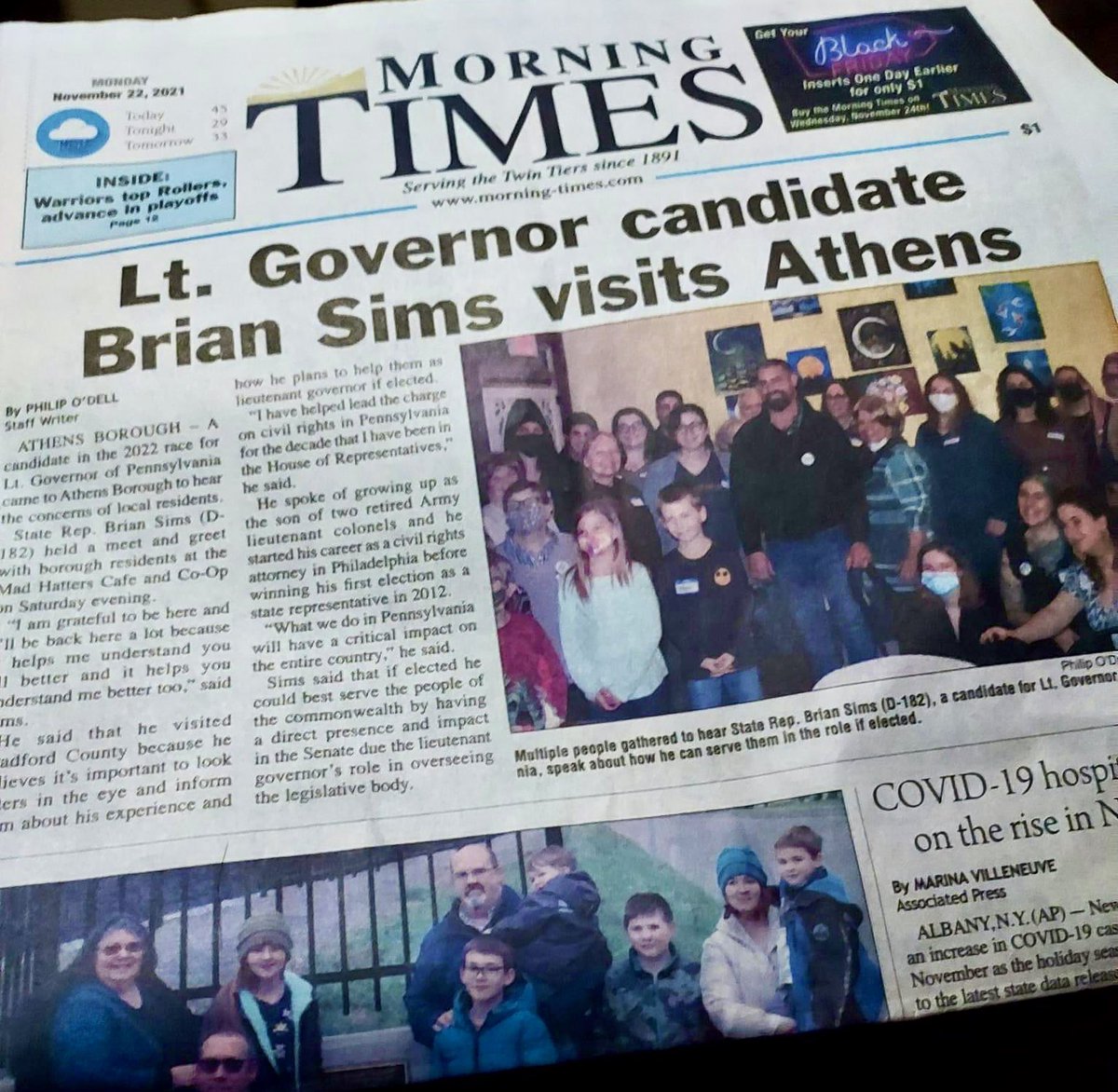 BrianSimsPA's tweet photo. THANK YOU! A special thank you to the Bad Ass Women of Bradford County for inviting me to spend Saturday night with them talking about their county, their families, and their hopes for the future of the Commonwealth. I’ll be back soon and often! #Sims4Pa https://t.co/NRTc6gfWXm