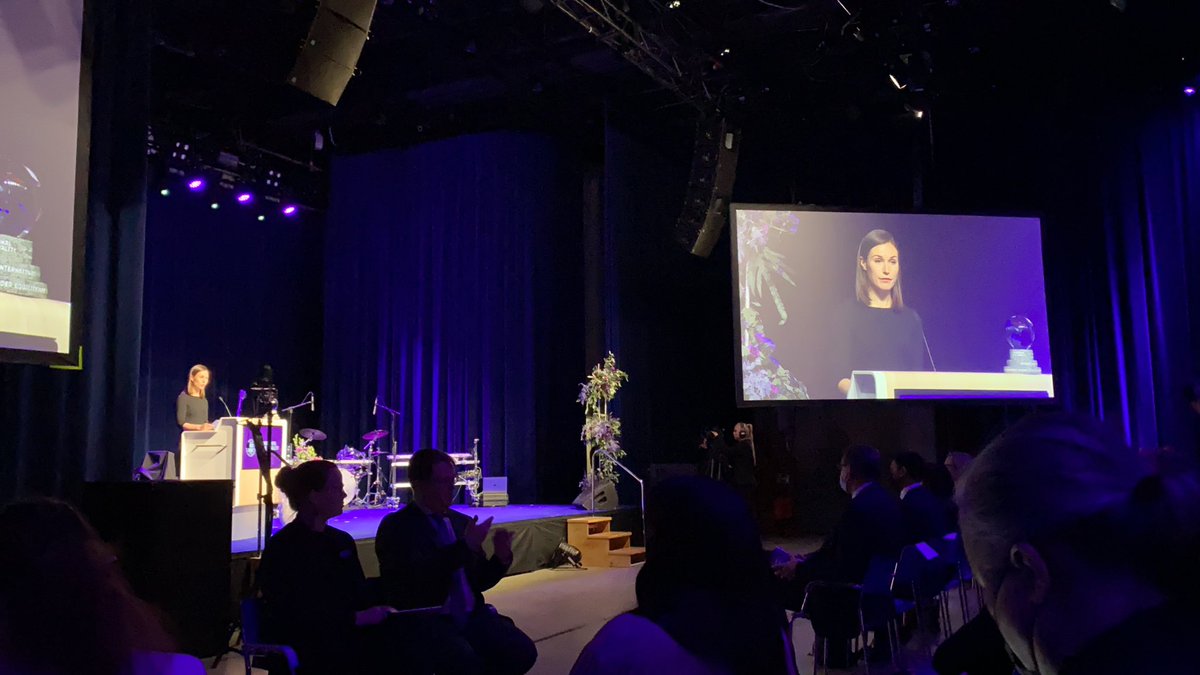 jussikorpikoski's tweet photo. International gender equality prize awarded again in Tampere by @MarinSanna .
A great concrete act by the Finnish government. 👏🏻 Perhaps businesses could also participate in the future?
#equality #igep #planetact https://t.co/8uVfSwpUGF