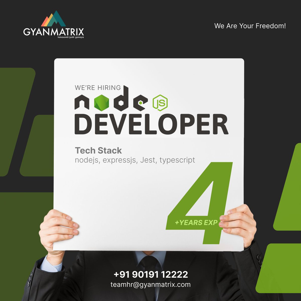 GyanMatrix's tweet photo. Got talent in,
- #nodejs !
- #SalesforceCommerceCloud !

Then, 
#Apply/ #Mail to teamhr@gyanmatrix.com

Visit our #career page https://t.co/PICcgINUve to know more,
#WeAreYourFreedom

#hiring #bengalurujobs #jobsatgyanmatrix #jobopenings #jointheteam #salesforce https://t.co/lzktIF0LR7