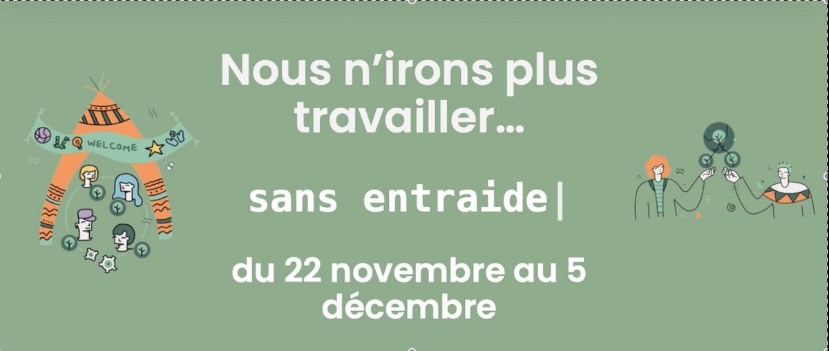 [Nous n'irons plus travailler...] un festival de 2 semaines pour explorer des futurs désirables du travail et s'engager pour dessiner le sien! 
Ca commence aujourd'hui 🪄 Le programme complet ici 👉 nousnironsplustravailler.com #NIPT #nousnironsplustravailler #festival #futurdutravail