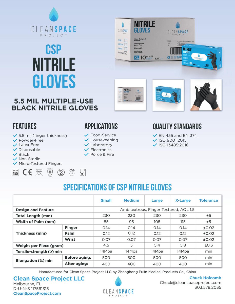 CleanSpaceProj's tweet image. Tired of gloves that break? We have the solution for you! Try our Nitrile gloves today. Perfect for any sanitary environment!
amazon.com/dp/B09HN7LF73

#cleanspaceproject #cleanspace #clean #space #cleaning #cleaningbusiness