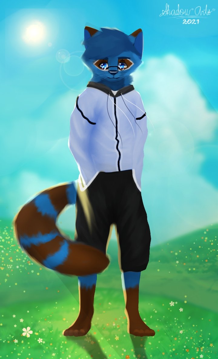 _ShadowArts's tweet photo. AND BEHOLD!!! THE THING I'M WORKING ON FOR THE PAST FEW DAYS!!!! 
ITS DONE AAAAA!!!
This is @sci_firenegade's character Bernie! 
>w< a friend from discord hehe 
Hope y'all like it!! This is my first fullbody painting I've done!! AAAAA
#furry #furryart #Furryartist #protogen https://t.co/POeEpNTzsf
