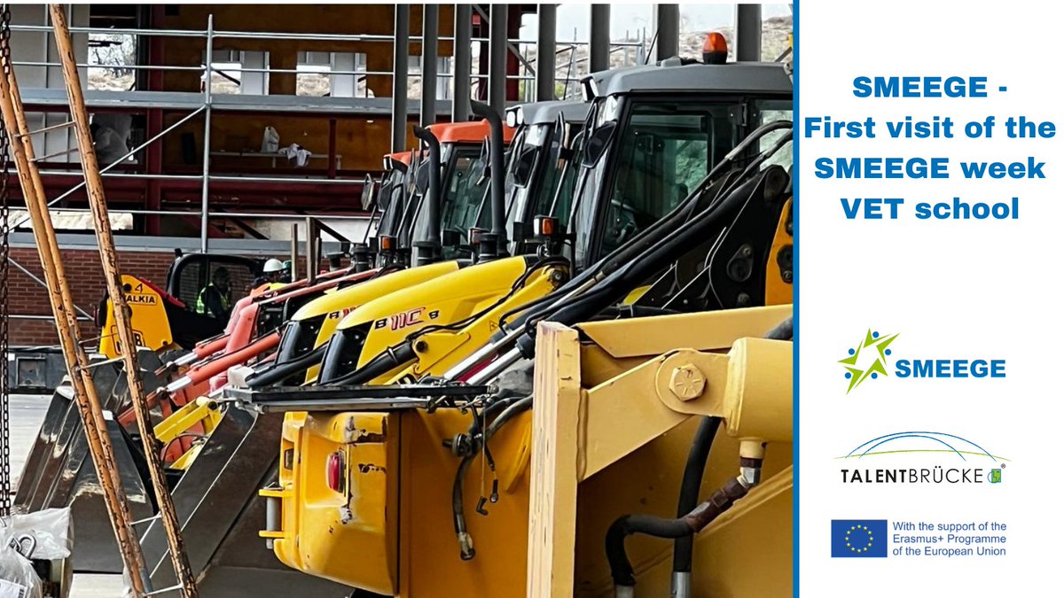 Our first visit: to the vocational school. With heavy equipment! 

Unser erster Besuch: in der Berufsschule. Mit schwerem Gerät! 

#Erasmusplus #SMEEGE #Education #International 
<a href="/GZSnovice/">Gospodarska zbornica Slovenije</a>
@BFWNRW
<a href="/IFCenter/">IF Center</a>
@nabibb_de
<a href="/EUErasmusPlus/">Erasmus+</a>