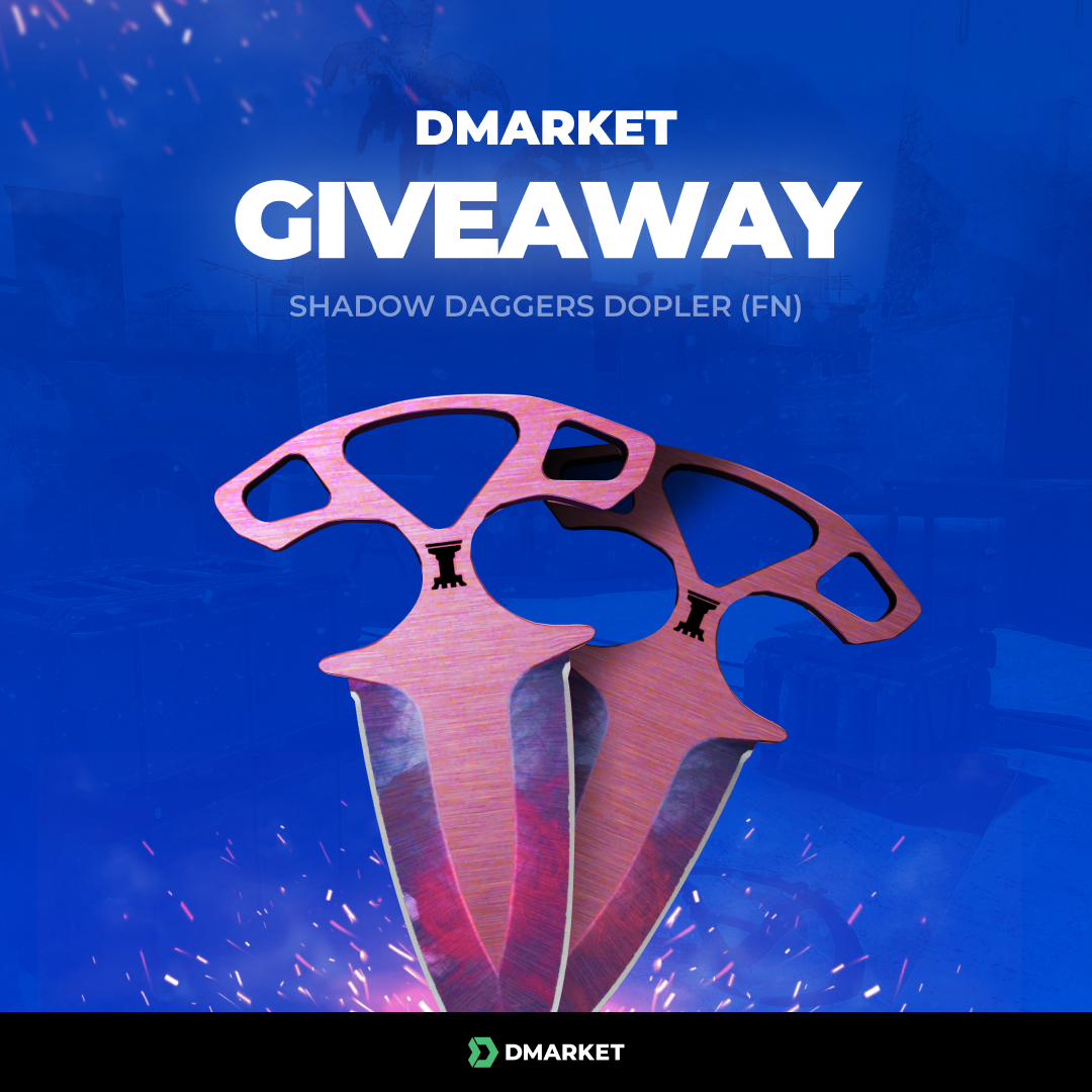 DMarket's tweet photo. 🔥 READY FOR THE NEW GIFT? 🔥
Which skins are the most convenient to use? We believe that Shadow Daggers are among TOPs ⚔ Wanna add them to your skins collection? Follow the link 👣👣👣 https://t.co/ndIrSQPL1k
.
.
.
#dmarket #dmarketgiveaway #csgoknife #shadowdaggers https://t.co/7QTEZllJyH