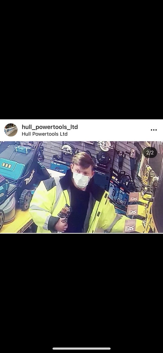 PLEASE SHARE‼️‼️‼️ stolen £400 pounds worth of stuff from hull powertools, if you can help identify him, we will give you an in store reward