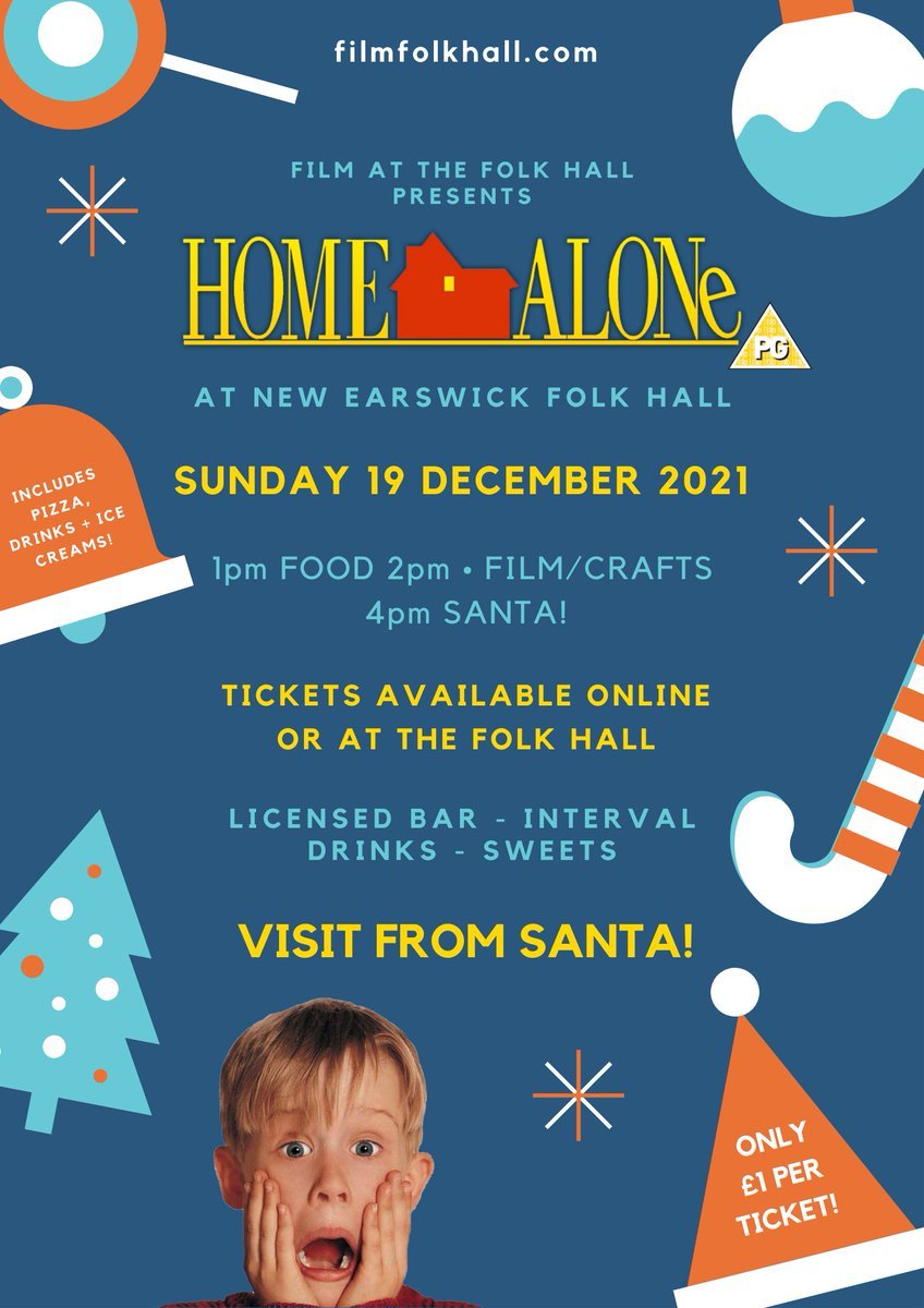 In case you missed it our Christmas Children's film for this year is Home Alone! Sunday 19th December, doors open at 12.30pm with Food, film, crafts and a special visit from Santa!🎅Tickets selling fast so book ASAP - tinyurl.com/mzw7xrk9 

#christmas #film