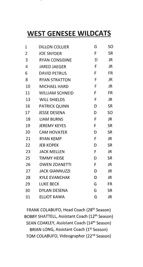 West Genesee Hockey tweet media
