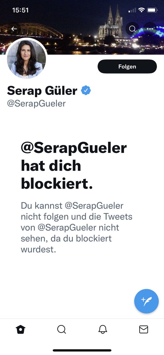 Schon seltsam, wie #SerapGüler die Generalsekretärin aller CDUler sein will, wenn sie die Hälfte der Mitglieder blockiert…