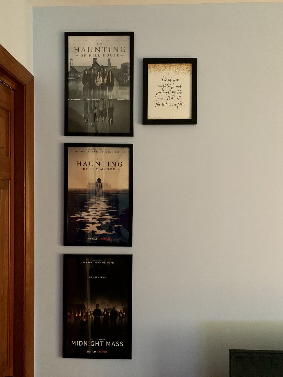 Boom0915's tweet photo. Working on my โFlanaganโ wallโฆ @flanaganfilm You deserve a wall of your amazing works in my house! ๐๐ป #MidnightMass #hauntingofhillhouse #hauntingofblymanor #therestisconfetti https://t.co/NVG8stF9DG