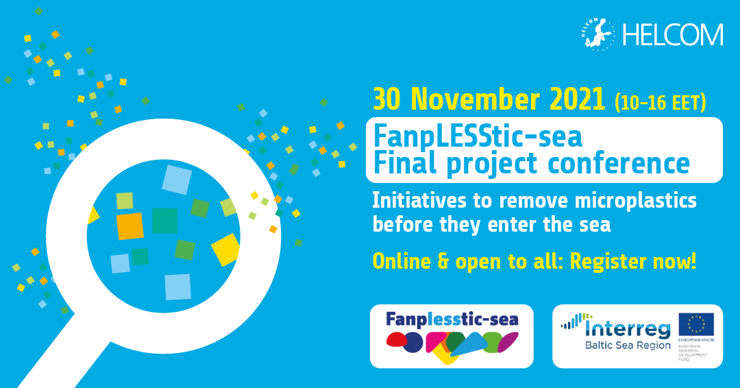 Want to learn more about #microplastics in the #BalticSea? 

💧 Pathways to the sea
🧴 Sources
👍 Solutions... 

Don't miss the #FanpLESStic final conference on 30 November 2021 (10-16 EET/9-15 CET). Online &amp; open to all.

Register now: helcom.fi/helcom-at-work…

<a href="/InterregBSR/">Interreg Baltic Sea Region</a>