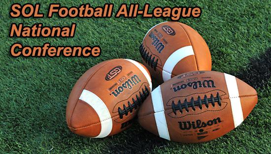 Check out the list of All-SOL football selections for the National Conference.  <a href="/NorthPennKnight/">North Penn Football</a> <a href="/pennridgefb/">Pennridge Football</a> <a href="/CBWFootball/">CB West Football</a> <a href="/CBEastFootball/">Central Bucks EAST Football</a> @NeshaminySkins <a href="/pennsburyfb/">Pennsbury Football</a> <a href="/CBSouthFootball/">CB South Football</a> <a href="/AbingtonFootba1/">Abington Football</a>  
suburbanonesports.com/article/conten…