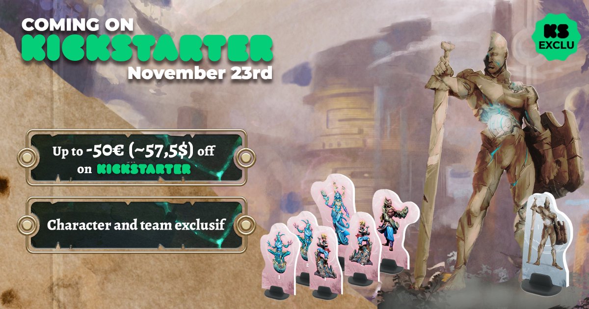 Thanks to you, each pledge will receive these two exclusives #Kickstarter content:
👉 A new faction of 6 characters: the Telekynesists
👉 A new playable character with any faction: the Golem
Make sure to support this unique game by subscribing to the page:
bit.ly/AltenorSecrets…