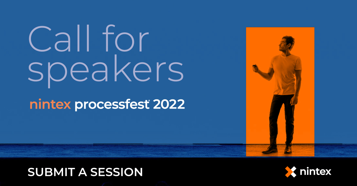 Nintex's tweet photo. Submissions close this week! Share your automation knowledge and inspire others at #NintexProcessFest2022. https://t.co/GHCUN04n82 #processmanagement #workflows #RPA #processautomation https://t.co/snn9gF4U7L