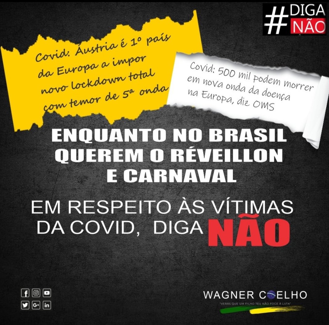 wagnercoelhofot's tweet photo. Pare, pense e reflita ! Vale a pena perdermos mais vidas ? #naoaocarnaval2022 #réveillonnao #naoaocovid #facaasuaparte https://t.co/7IqHNeOWvR
