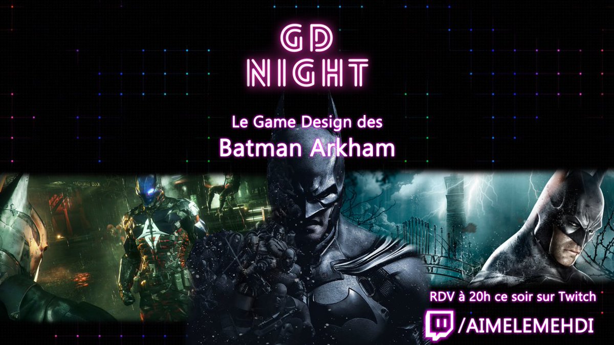 gdnightEmission's tweet photo. Soit on meurt en bon jeu, soit on vit assez longtemps pour se voir endosser le rôle de jeu bâclé.

Si cette citation vous parle, on sait que cette émission vous plaira. Ce soir 20h sur https://t.co/YysvKaWh9i, la team GD Night se penche sur une série de jeu vidéo. Batman Arkham. https://t.co/QCGVJfM10A