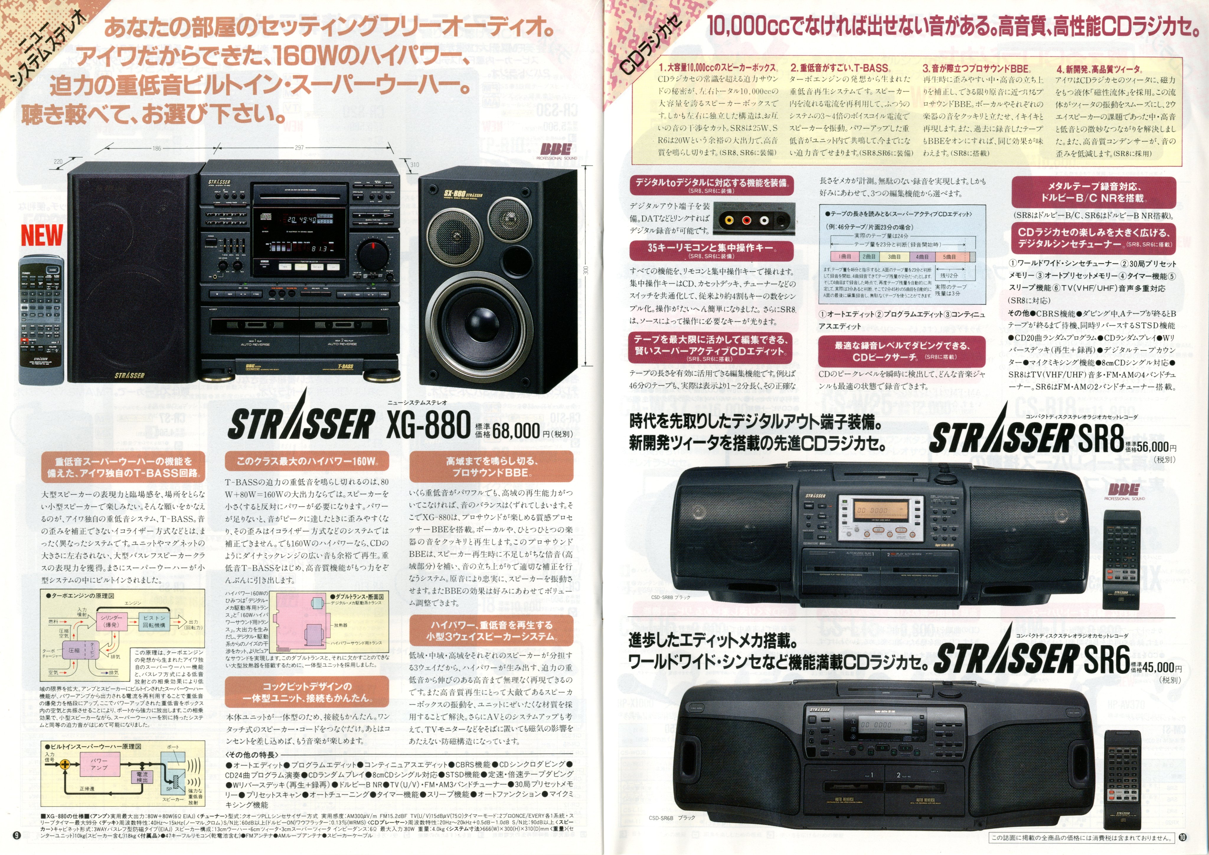 アイワ AIWA ややこしい STRASSER CSD-SR8 CDラジカセ アイワ AIWA ややこしい STRASSER CSD-SR8 CDラジカセ