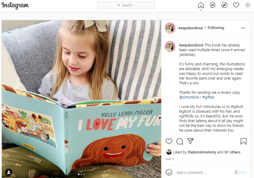Cybils Awards (@cybilsawards) on Twitter photo "Funny + charming, w/ adorable illustrations. AND my emerging reader was happy to sound out words to read her favorite parts over and over again. That’s a win." <a href="/KeepABookOut/">Keepabookout</a> on #Cybils2021 #PictureBook nominee I Love My Fur! by @BookOfKellz <a href="/SimonKIDS/">Simon Kids</a> buff.ly/3veQKMR "Funny + charming, w/ adorable illustrations. AND my emerging reader was happy to sound out words to read her favorite parts over and over again. That’s a win." <a href="/KeepABookOut/">Keepabookout</a> on #Cybils2021 #PictureBook nominee I Love My Fur! by @BookOfKellz <a href="/SimonKIDS/">Simon Kids</a> buff.ly/3veQKMR