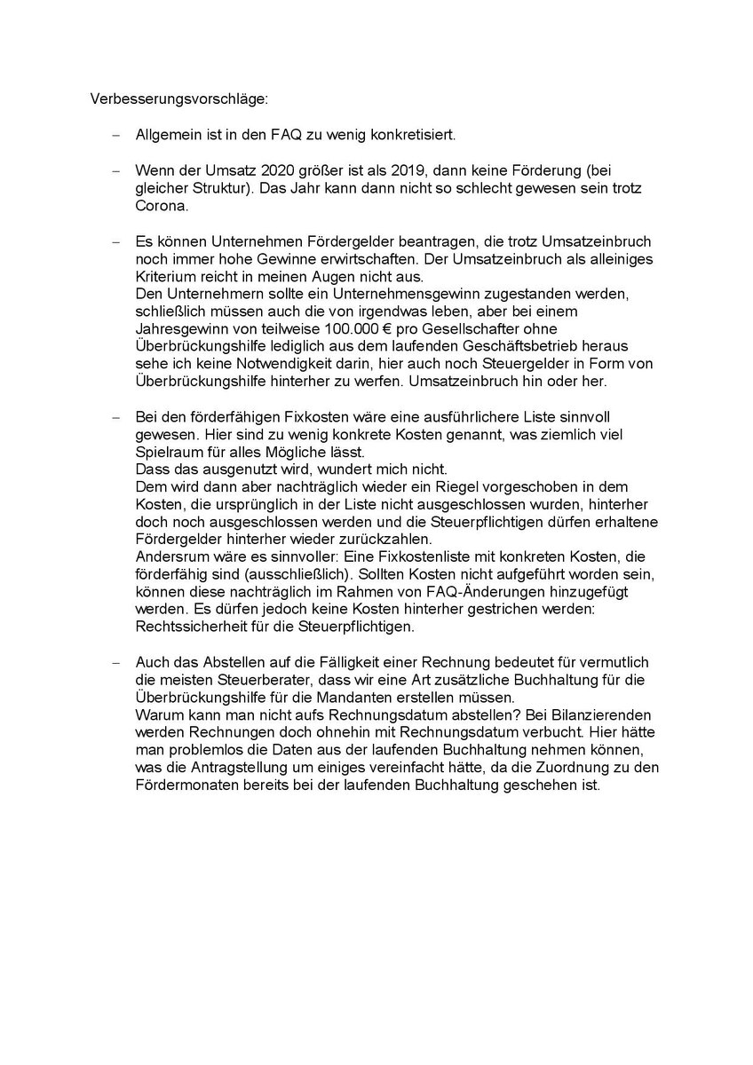 K_Sandra's tweet photo. @BMWi_Bund @MichaDerDritte @EU_Commission @peteraltmaier Zur Hotline kann ich nichts sagen. Kollegen hatten mir abgeraten, da überhaupt anzurufen. 

Anbei mal meine Gedanken, die ich schnell mal zusammen geschrieben habe. Kein Anspruch auf Vollständigkeit. Einfach nur das, was mir jetzt als erstes eingefallen ist... https://t.co/O3WOBjBeYS