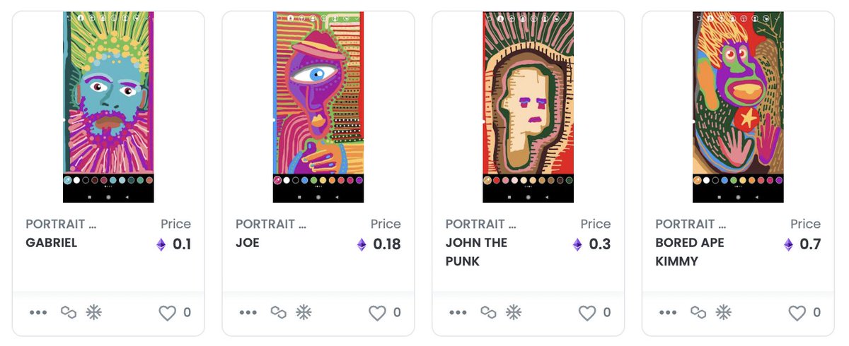 storiesnft_'s tweet photo. They are... 😍

PORTRAIT STORIES #NFTcollection 
1st drop: 4 / 10

1. GABRIEL
2. JOE
3. BORED APE KIMMY
4. JOHN THE PUNK

#NFTCommunity #nftcollectors #nft #nfts #art 

LINK: https://t.co/L8Ev5IKTWw https://t.co/1J4tBpXCdK