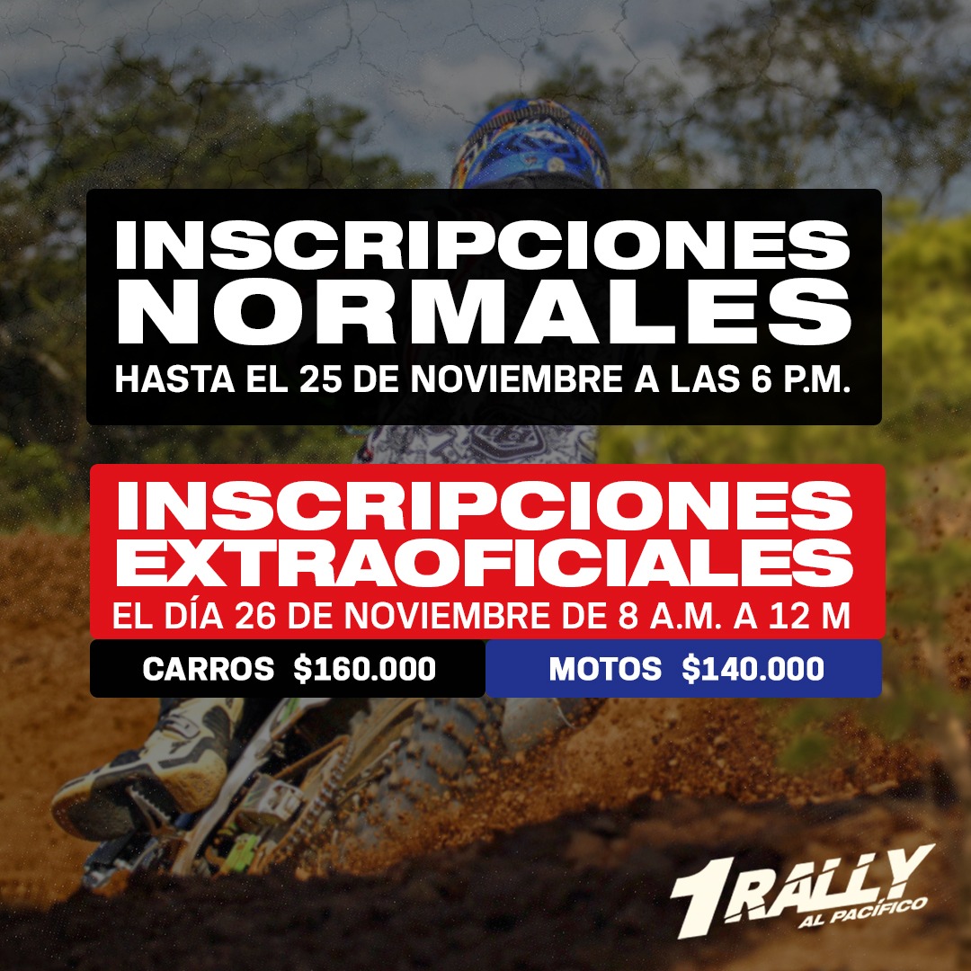 EmilsenAlcalde1's tweet photo. Faltan 5 días para el Primer Rally al Pacífico, conoce aquí las fechas de inscripción, categorías y programación general.

¡No te lo puedes perder!

#Tumaco https://t.co/2NOxtMoP6Y