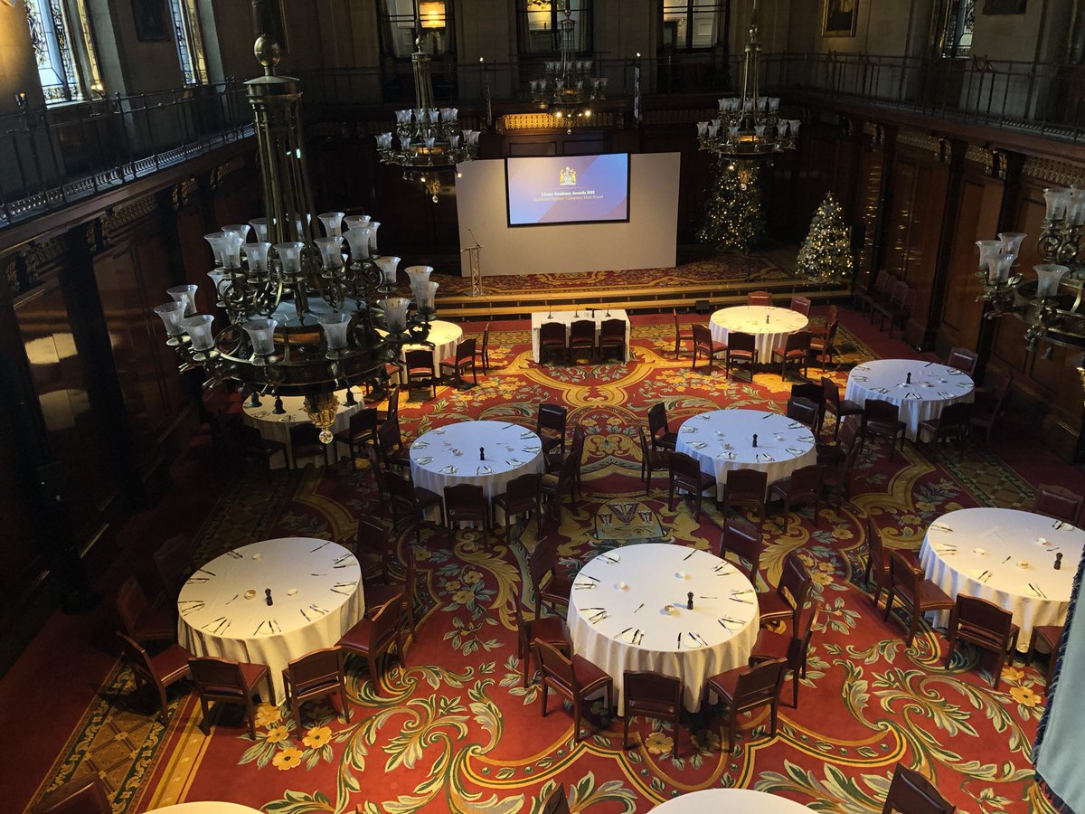 MerchantTaylor1's tweet photo. And the stage is set! We are ready and raring to go for our #LiveryAcademyAwards this evening! https://t.co/7xaAkHVZdN