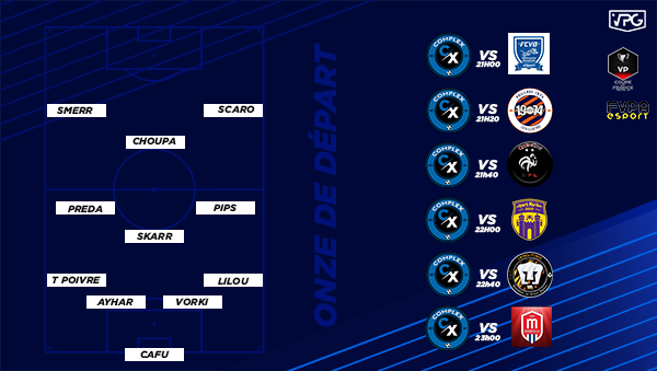 CompleX_ClubPro's tweet photo. Début d'une grosse semaine de compétition
Coupe VPG - Demi finale coupe FVPA - 
@OfficialVPG @VPGFrance_ @VPGEurope 
21h00 VS @FCVB_eSport_CP 
21h20 VS @XILGION1 
21h40 VS @Opale_eSport 
22h00 VS @EsportMaribor 
22h40 VS @BiGsPUMAS 
23h00 VS @EsportUsonm https://t.co/oCH1pjGSLp