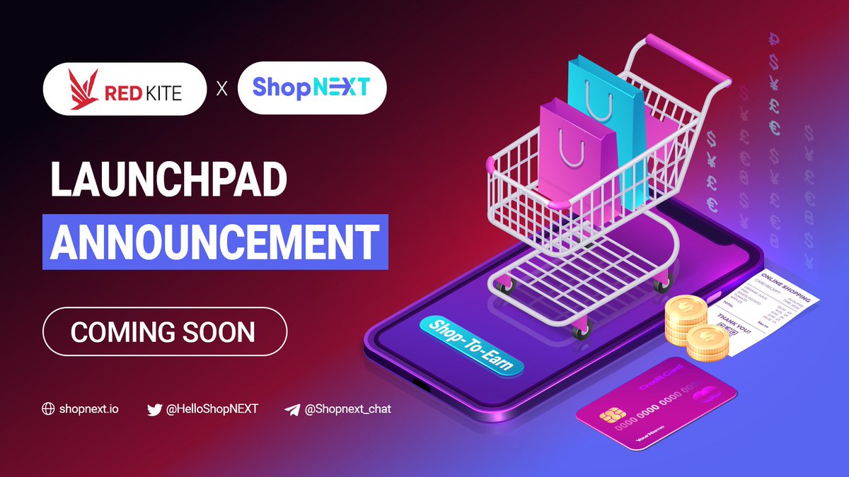 💥ShopNEXT proudly announces our second IDO on Red Kite, one of the highest ROI launchpads in the world. 🎉

#RedKite is a cutting-edge launchpad and Defi platform powered by PolkaFoundry.