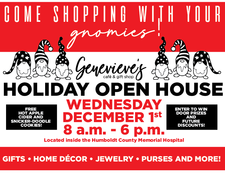 HCMHospital's tweet photo. Come holiday shopping with us at Genevieve's! We will be open until 6 p.m. on Wednesday, December 1st! 

#shoplocal #hospitalgiftshop https://t.co/0SLtP5Hkmk