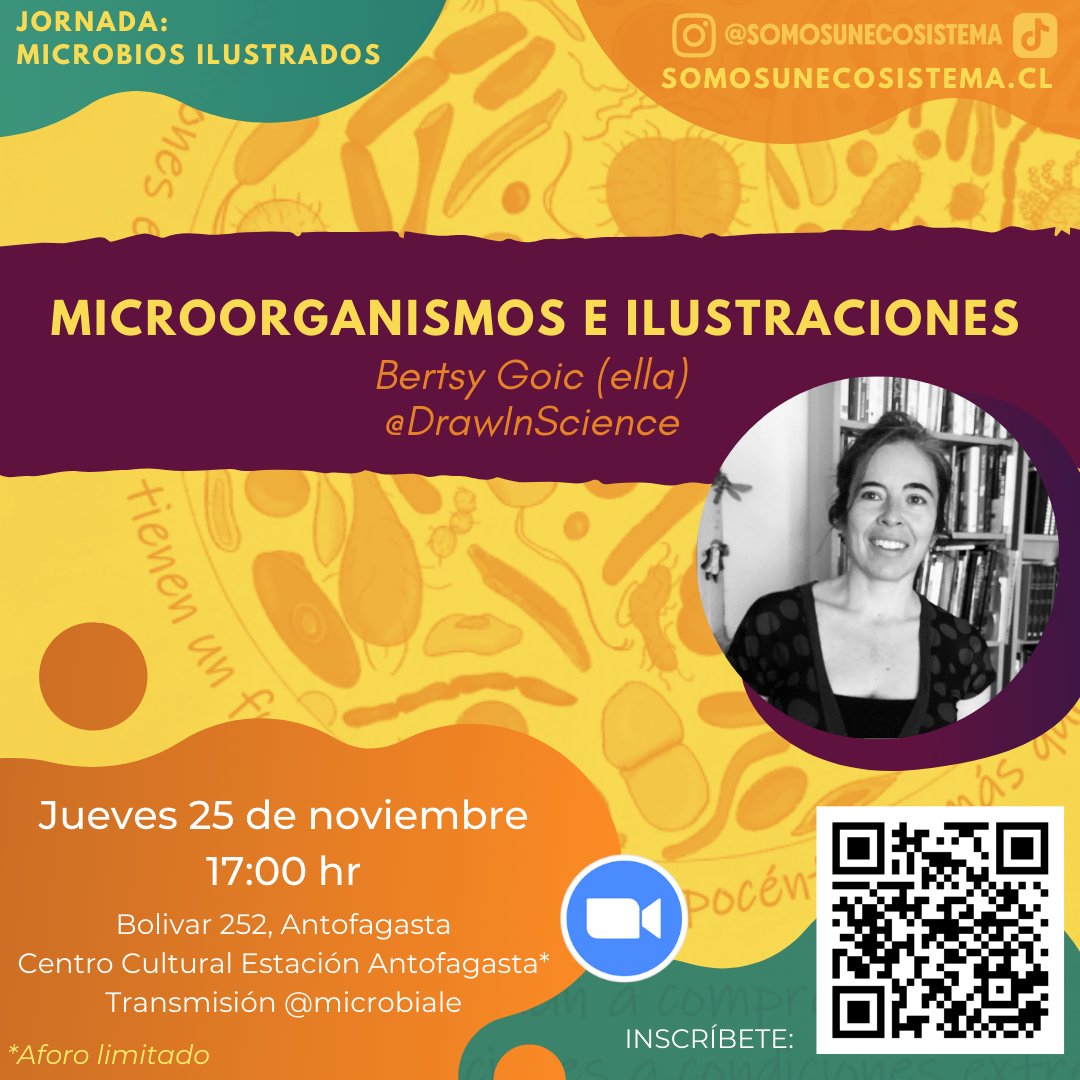 microbiale's tweet photo. el jueves @drawinscience nos hablará sobre ilustración dibujo y microorganismos, también de su trabajo redes sociales y #celltember 🤩
#sciart https://t.co/W2gt2qmVZg