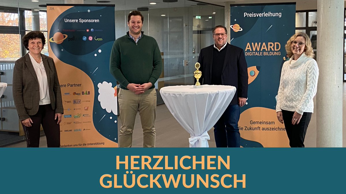 Wir gratulieren Ralf Appelt zum Gewinn des Individualpreises der Berufsschulen von Award Digitalen Bildung 2021! 
Herzlichen Glückwunsch!