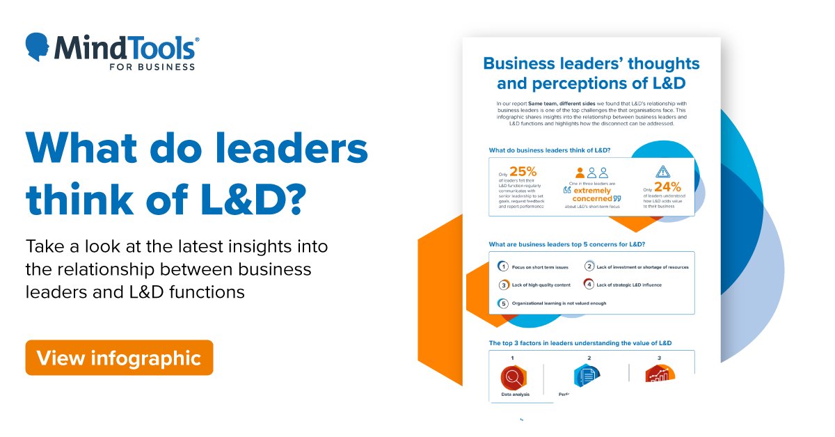 How do business leaders view L&amp;D’s impact? In our latest blog and infographic we share insights from global business leaders and L&amp;D teams to find out how the disconnect between the two can be addressed direc.to/hW_D #leadershipmatters #leadershipinsights #ILW21