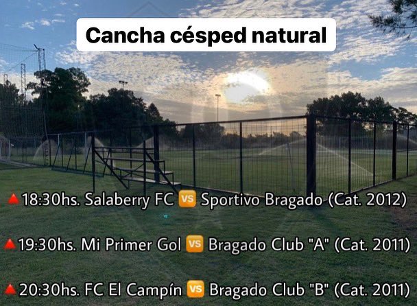 Fcelcampinofic1's tweet photo. 🔹Encuentro recreativo en las instalaciones de FC El Campín, con la participación de Clubes de Bragado. 
🗓Miércoles 24 de noviembre a partir de las 18:30hs
📍Dorrego y Santa Rosa (El Campín Bragado) 
🔺Los esperamos🔻 https://t.co/yAptcRJOdq