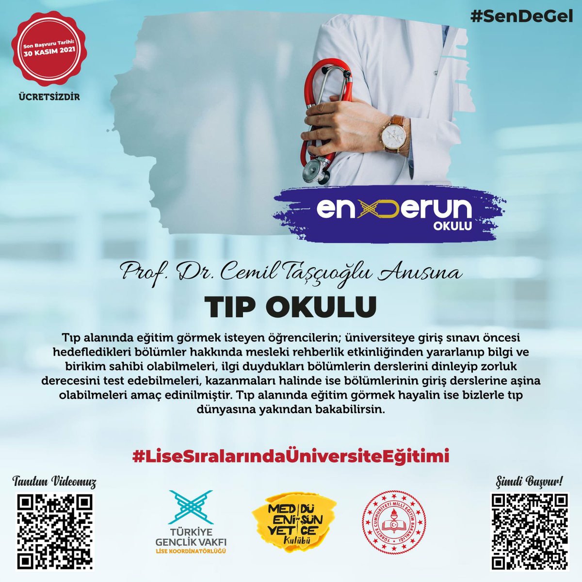 #EnderunOkulu başvuruları devam ediyor!

Hayal ettiğin bölümü daha yakından tanıyacak ve kafana takılan sorulara hem uzmanından, hem de öğrencilerden yanıt bulacaksın. 😉

Hayaline yakından bakmaya ne dersin? #SenDeGel

📲 bit.ly/enderunokuluba…
