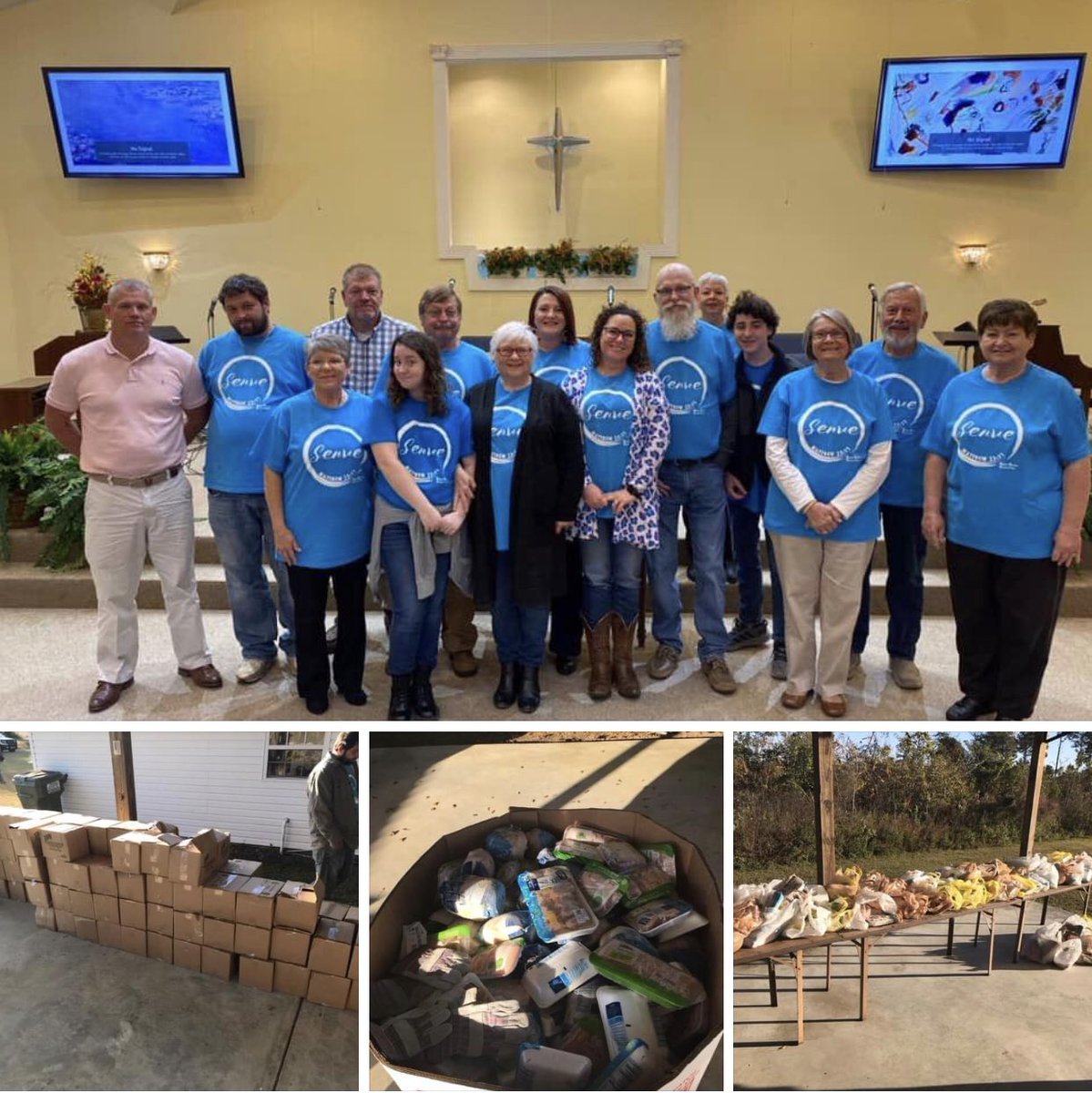 BruddaRusty's tweet image. Part of our #servolution crew at Lake Seminole Baptist Church. There are more who couldn’t make it this morning.
Lots of chicken and Thanksgiving boxes were given out, along with Gideon bibles and prayers.

I love these faithful people!
#MondayMotivation  #mondaythoughts