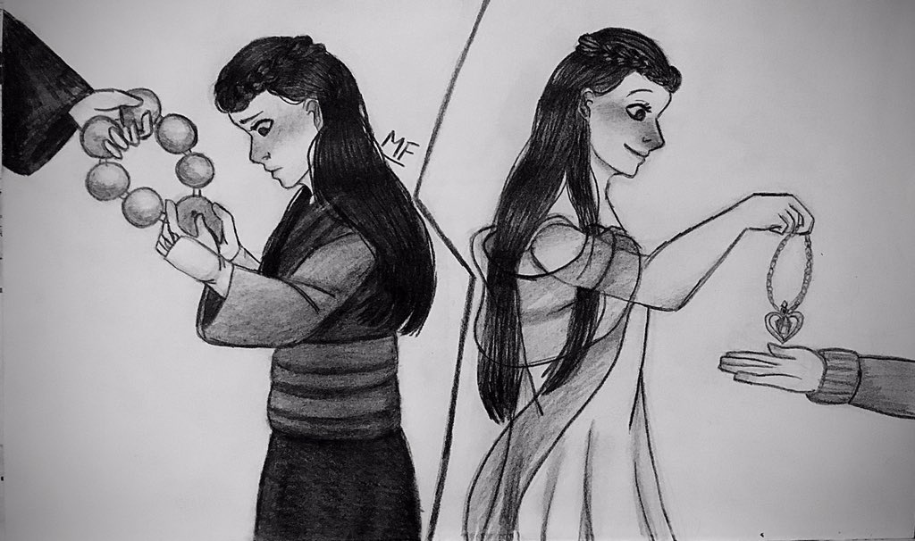 Days 4 and 5 of #DahliaWeek2021 Necklace and parallels 
#AceAttorney