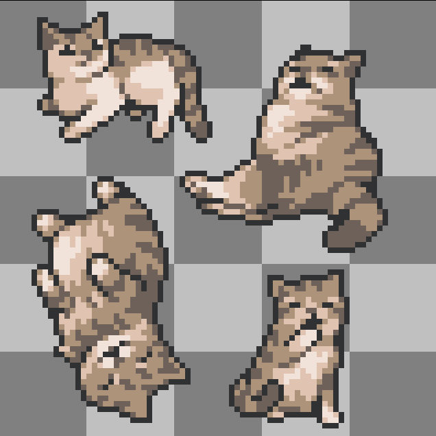 Lesma on X: Doing a 100 cats challenge c: heres my first four #pixelart  #ドット絵  / X