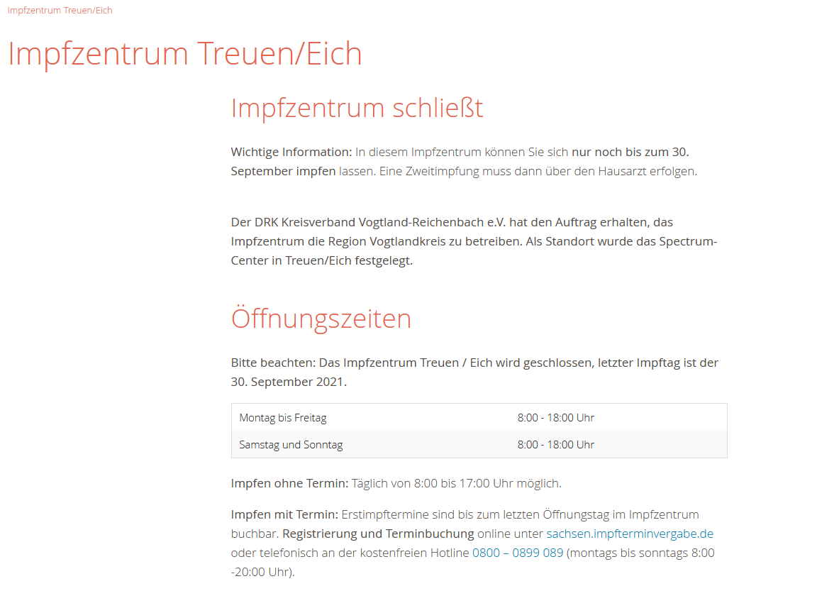 Impfalltag in Sachsen: "Impfung ohne Termin" - wer aber vorbeikommt, wird weggeschickt, weil er keinen Termin gemacht hat. Das Impfzentrum in Eich hat auf der Website stehen, dass es da gar kein Impfzentrum gibt. Die zentr. Terminvergabe ist nicht mehr erreichen. #sogehtsnicht