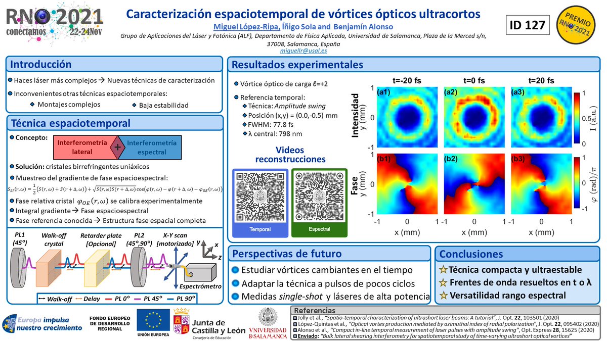 Miguel Lopez-Ripa (@mlopezripa) on Twitter photo 📢 Visita nuestro póster "Caracterización espaciotemporal de vórtices ópticos ultracortos" en la Reunión Nacional de Óptica!! #RNO2021 <a href="/2021rno/">XIII Reunión Nacional de Óptica</a> <a href="/OpticaExtrema/">Óptica Extrema</a> <a href="/usal/">Universidad de Salamanca</a> 📢 📢 Visita nuestro póster "Caracterización espaciotemporal de vórtices ópticos ultracortos" en la Reunión Nacional de Óptica!! #RNO2021 <a href="/2021rno/">XIII Reunión Nacional de Óptica</a> <a href="/OpticaExtrema/">Óptica Extrema</a> <a href="/usal/">Universidad de Salamanca</a> 📢