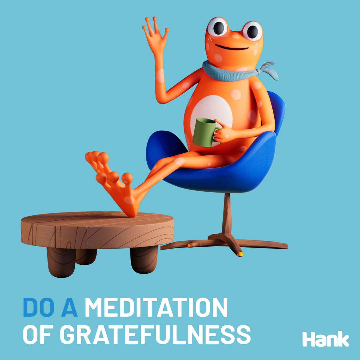 Meditation of gratefulness is simply slowing down and reflecting on the things you're grateful for. We could all use a little more of that!