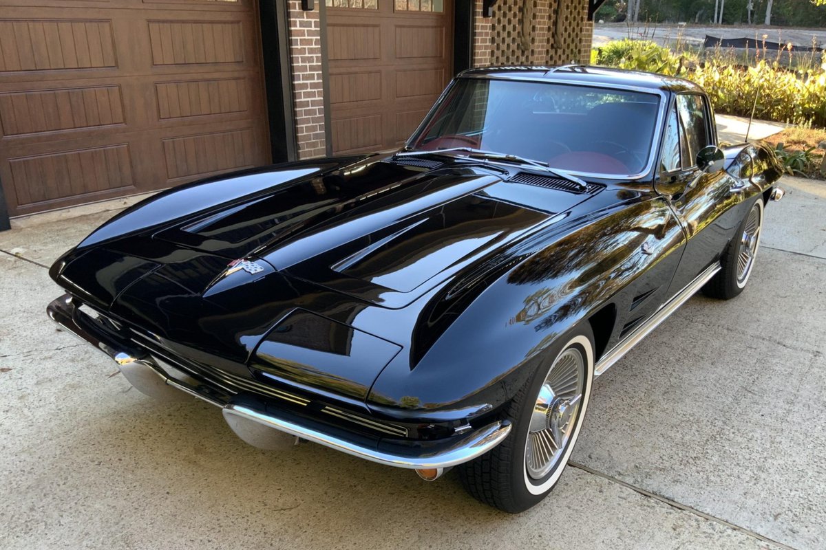 Bringatrailer's tweet photo. Now live at BaT Auctions: 1964 Chevrolet Corvette Coupe L76 327/365 4-Speed. https://t.co/NtV3hvM5sj https://t.co/AODKVonSbh