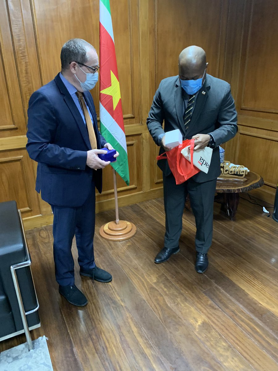 Canada in Guyana (@canambguyana) on Twitter photo 1/3Ambassador <a href="/MK_Berman/">Mark Berman</a> is currently in Suriname as Canada 🇨🇦 and Suriname 🇸🇷 celebrate 45 years of diplomatic relations 🤝.
As a part of his visit, Ambassador Berman paid a courtesy call to the Speaker of the National Assembly, the Honourable Marinus Bee… 1/3Ambassador <a href="/MK_Berman/">Mark Berman</a> is currently in Suriname as Canada 🇨🇦 and Suriname 🇸🇷 celebrate 45 years of diplomatic relations 🤝.
As a part of his visit, Ambassador Berman paid a courtesy call to the Speaker of the National Assembly, the Honourable Marinus Bee…