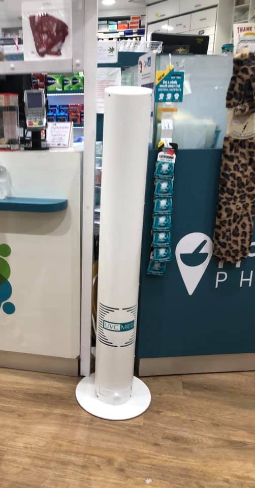 Introducing the UV Mini-Tower which you can see here in McCartan's Pharmacy in Dublin Ireland.

Effective at removing airborne viruses from the air in minutes. 

For more info, please contact us at info@hytech.ie. #covid19ireland #COVID19 #DeltaVariant <a href="/V4PIreland/">VoiceForPrincipals</a>