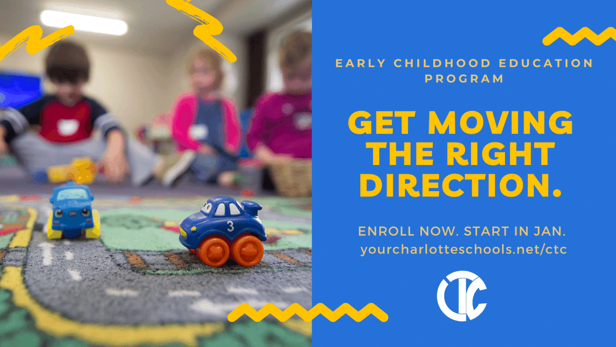CharlotteTechPC's tweet photo. Choose a career with lifelong impact. Earn your Early Childhood Professional Certificate at CTC and help shape generations to come.Β Learn more at https://t.co/fin4lEpMm6
#earlychildhood #ctc #careerinayear #adultprogram #preschoolteacher #charlottetech https://t.co/UJc9usCiD7
