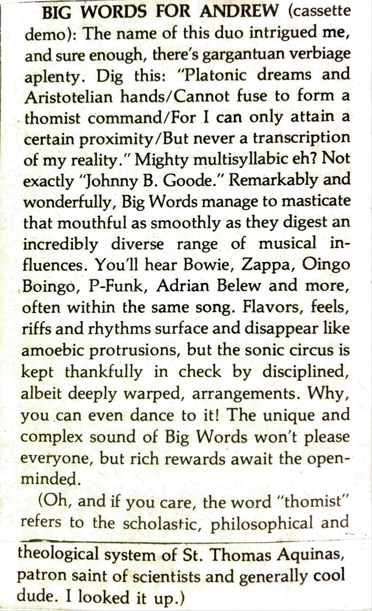 XiomaroPhoto's tweet photo. "sonic circus" "deeply warped" "unique and complex sound" "won't please everyone, but rich rewards await the open-minded"
From a 1991 review of my demo.
#xiomaro #photography #music #rocknroll #pandemos #Bowie #Zappa #OingoBoingo #ParliamentFunkadelic #Belew https://t.co/tA2xtkvDYr