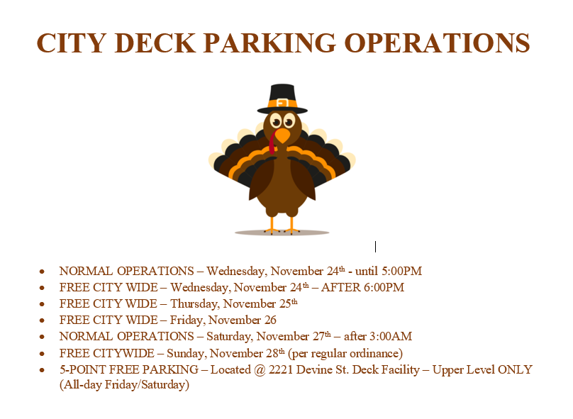 ColaParking's tweet photo. See below for City of Columbia's on-street meter and deck parking operations for the upcoming Holiday!  #CityofColumbia https://t.co/TXCwPrfxBm