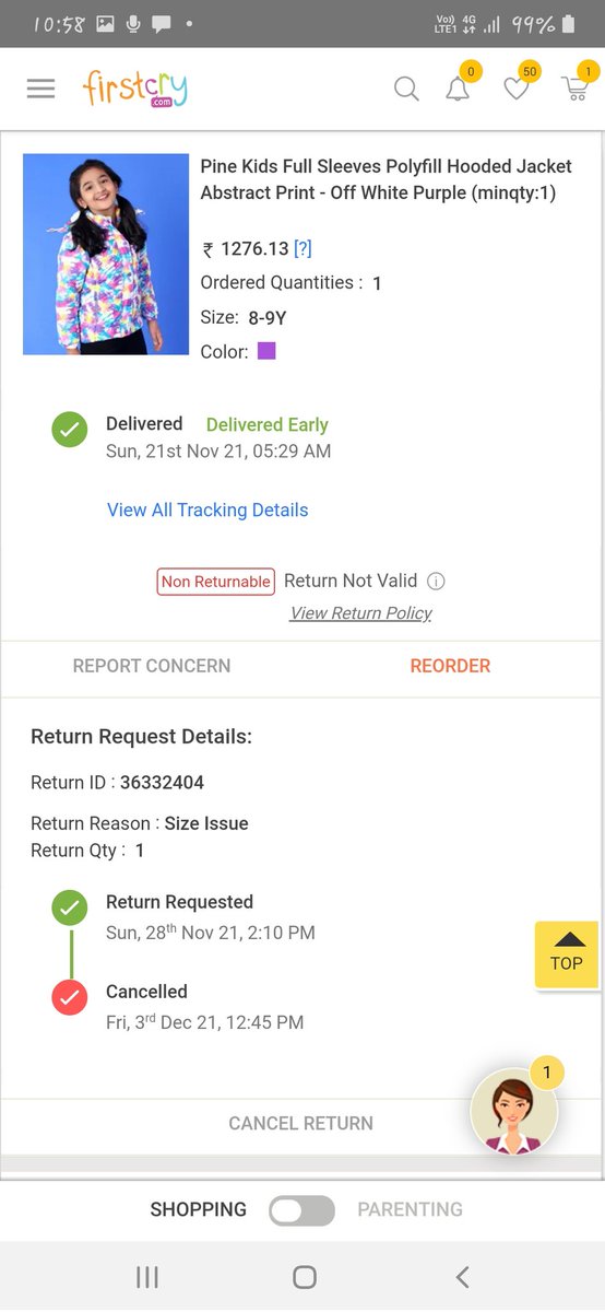 JainKotharikavi's tweet photo. @firstcryindia all of sudden with out any prior information you have stopped your reverse pickup facility, and now we are facing tremendous issues while returning product , contacting first cry is quite difficult ,could you please help me out of this https://t.co/tIgRcdYfX6